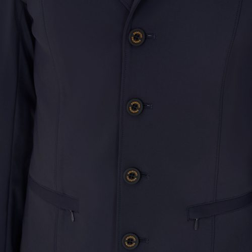 Férfi versenyzakó kontrasztos hímzett logóval