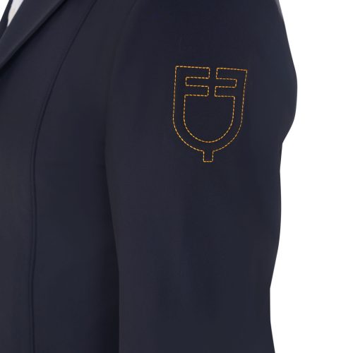 Férfi versenykabát kontrasztos hímzett logóval