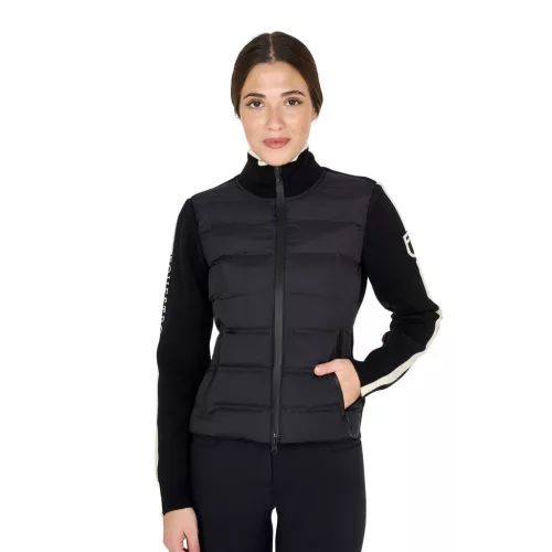 Equestro Női nylon és kötött dzseki cipzárral