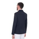 Férfi versenyzakó kontrasztos hímzett logóval