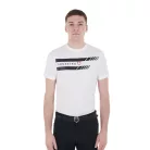 Equestro Férfi slim fit póló lila logóval és fekete részletekkel