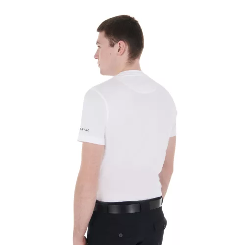 Equestro Férfi slim fit póló lila logóval és fekete részletekkel