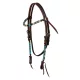 NAVAJO SKY BEADED OILED WESTERN BRIDLE