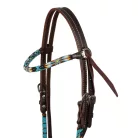 NAVAJO SKY BEADED OILED WESTERN BRIDLE