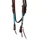 NAVAJO SKY BEADED OILED WESTERN BRIDLE