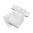 Díszes plastron strasszkő logóval, one size, fehér/fehér