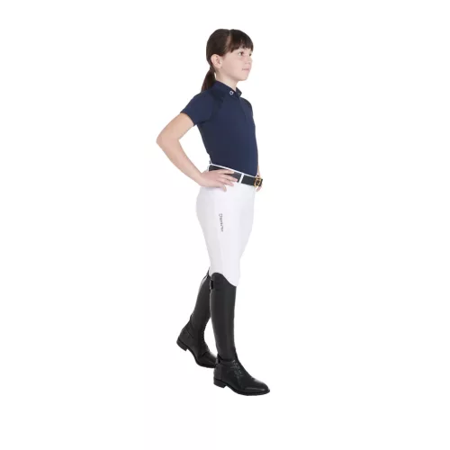 Equestro Gyerekeknek való slim fit edzőpóló, magas teljesítmény