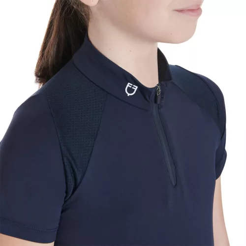 Equestro Gyerekeknek való slim fit tréning póló, magas teljesítmény