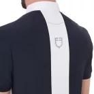 Férfi slim fit póló technikai anyagból, pipával
