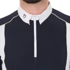 Férfi slim fit póló technikai anyagból, pipával