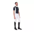 Férfi slim fit póló technikai anyagból, pipával