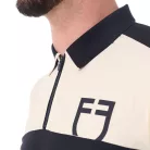 Equestro Férfi slim fit edzőpóló elülső logóval