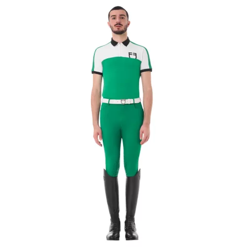 Equestro Férfi slim fit edzőpóló elülső logóval