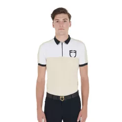 Equestro Férfi slim fit edzőpóló elülső logóval