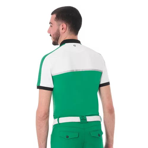 Equestro Férfi slim fit edzőpóló elülső logóval