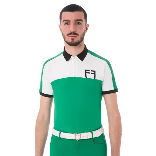 Equestro Férfi slim fit tréning póló elülső logóval