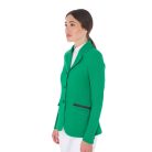 Női versenyzakó, három gombos, perforált anyag