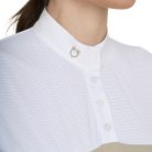 Női slim fit póló technikai anyagból és hálós betéttel