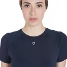 Equestro Női karcsú szabású technikai edzőpóló