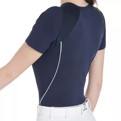 Equestro Női karcsú szabású technikai edzőpóló