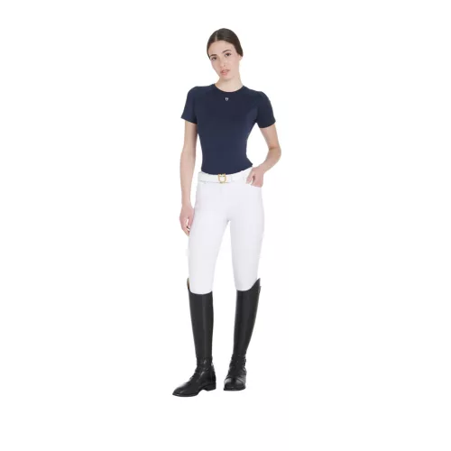 Equestro Női karcsú szabású technikai edzőpóló