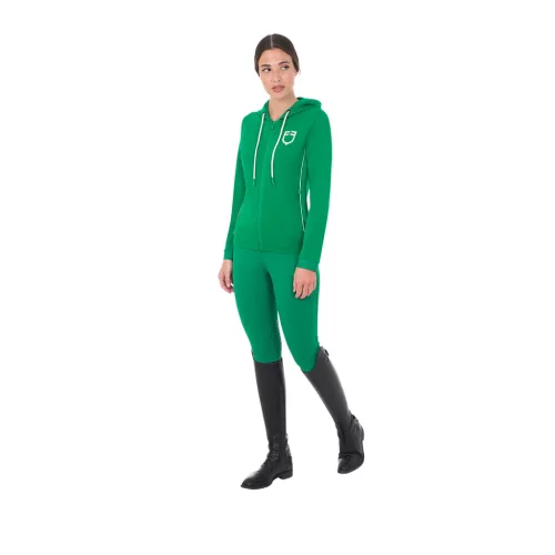 Equestro Női pulóver interlock elülső cipzárral