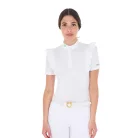 Női slim fit versenypóló fodrokkal
