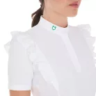 Női slim fit versenypóló fodrokkal