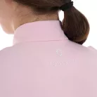 Equestro Női slim fit tréning póló cipzárral és gyöngyökkel