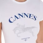 Equestro Női Cannes pamut póló strasszokkal