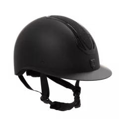   Azael Stone női sisak széles árnyékkal és strasszokkal, XL (61-63 cm), fekete/fekete