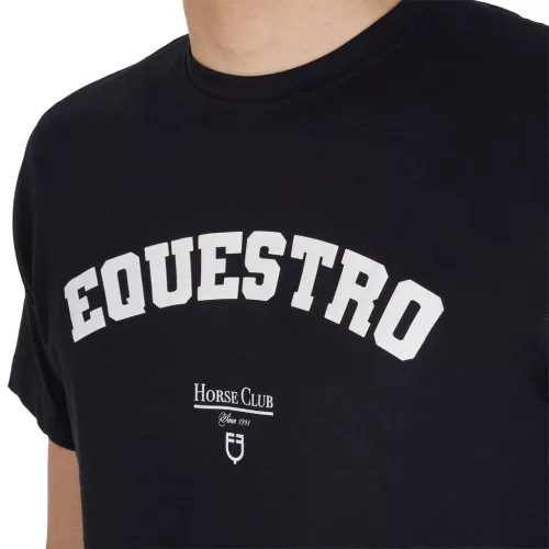 Equestro Férfi Horse Club pamut póló