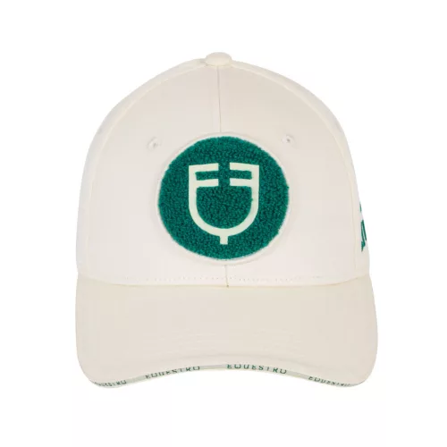 Baseball sapka szivacs logóval, one size, antik fehér/ultramarine zöld