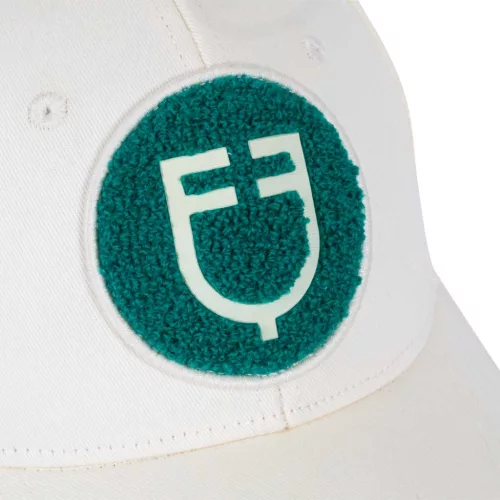 Baseball sapka szivacs logóval, one size, antik fehér/ultramarine zöld