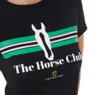 Equestro Női Csíkos Lovas Klub Póló