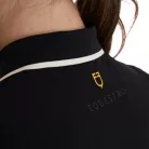 Equestro Női slim fit edzőpóló zipzárral és logóval