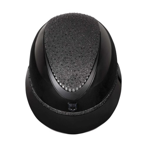 Equestro Wide Visior Rhinestones Homologation kobak - fekete, 55-57 cm