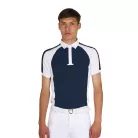 Férfi slim fit versenypóló négy gombbal