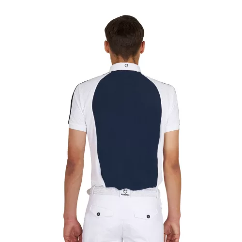 Férfi slim fit verseny polo ing négy gombbal