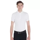 Férfi slim fit versenypóló négy gombbal