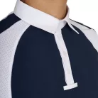 Férfi slim fit versenypóló négy gombbal