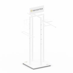   Fehér acél ló és lovas ruhakiállító L600/W600/H1810 mm