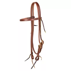   5/8" Egyszeres Csattal Rózsás Fejstall, one size, sötét olaj