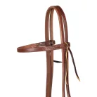 5/8" Egyszeres Csattal Rózsás Fejstall, one size, sötét olaj