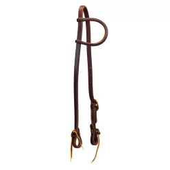   5/8"-os Egyszerű Csatos Slip Ear Fejstall, one size, sötét olívás