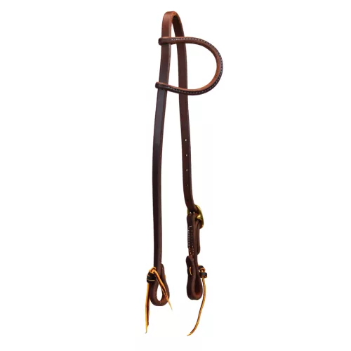 5/8"-os Egyszerű Csatos Slip Ear Fejstall, one size, sötét olívás