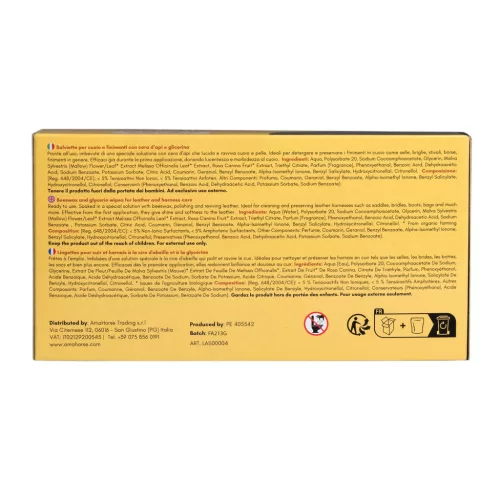 Bőrápoló és felszerelés törlőkendő