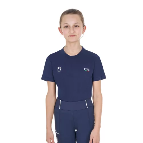 Equestro Gyerek unisex slim fit póló Equestro X FISE