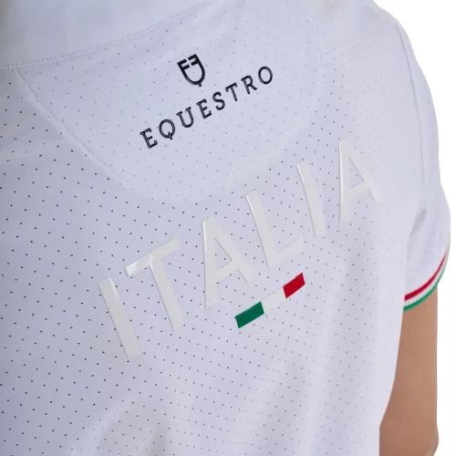 Lányok zipzáros verseny póló Equestro X FISE