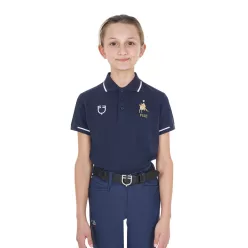   Equestro Gyerek unisex polo póló technikai anyagból Equestro X FISE